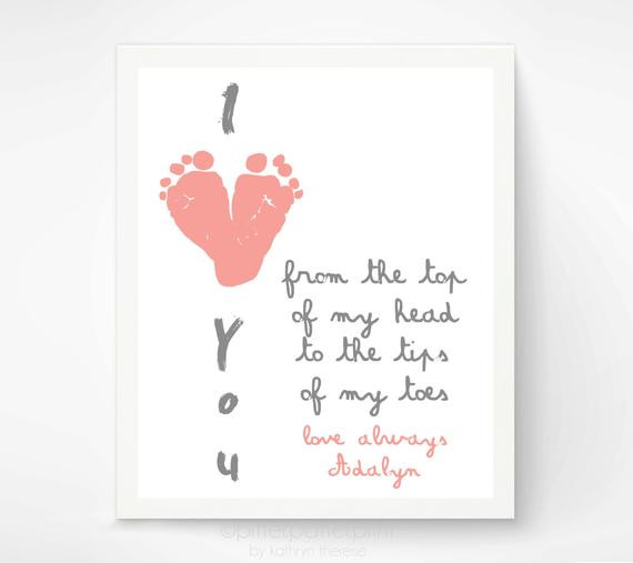 Gift Ideas For Grandma From Baby
 Gift for Grandparents I Love You Baby by PitterPatterPrint