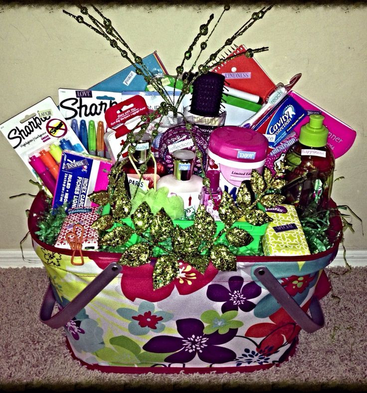 Gift Ideas For High School Girls
 College Student Gift Basket for her This basket is