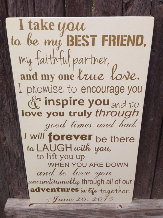 Gift Ideas For Husband On Wedding Day
 First Anniversary Gift for Him Wedding Vows Sign 1st