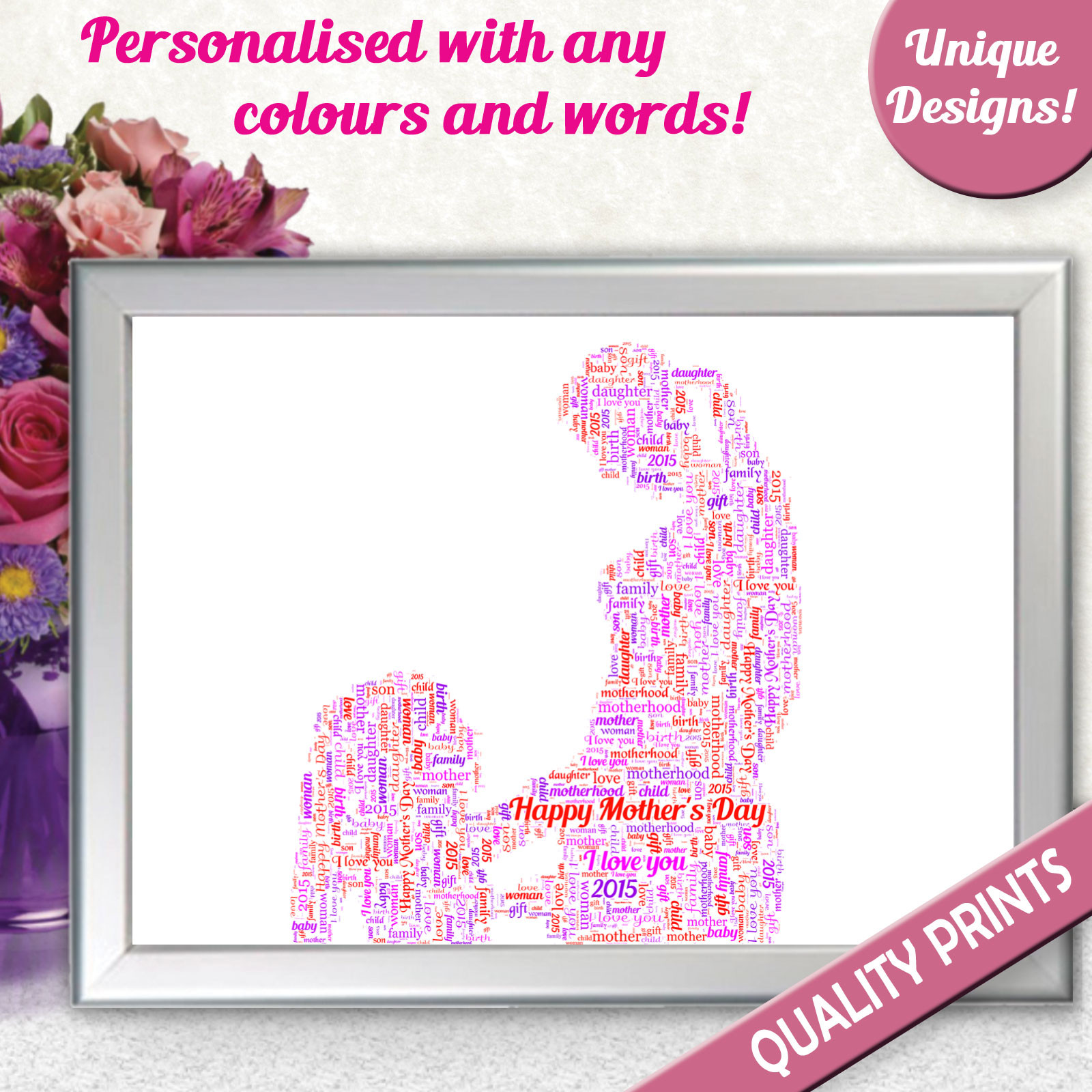 Gift Ideas For Mother'S Birthday
 PERSONALISED WORD ART MOTHER AND DAUGHTER ON MOTHER S DAY
