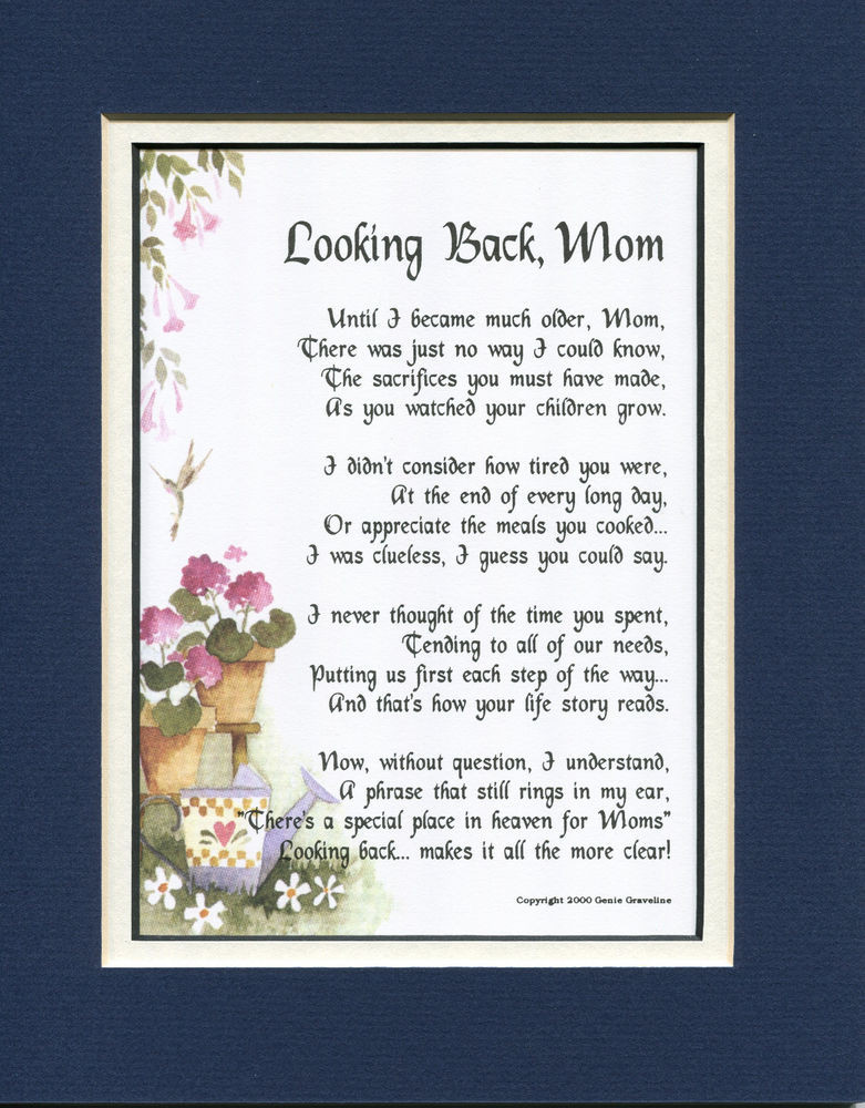 Gift Ideas For Mother'S Birthday
 5 Mother s Day t present keepsake poem for mom mother