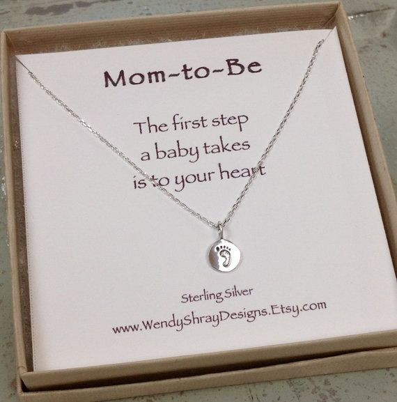 Gift Ideas For Mothers To Be
 New Mom jewelry mom to be necklace tiny sterling silver