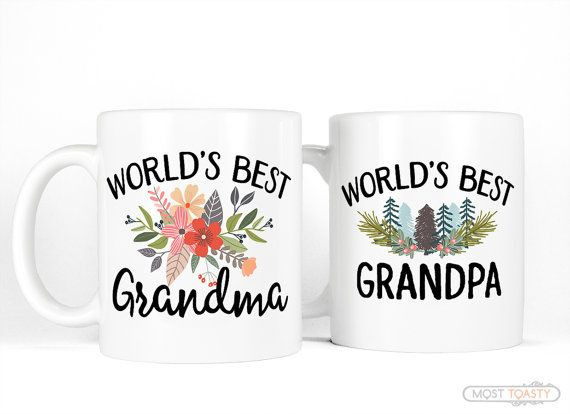 Gift Ideas For New Grandbaby
 New Grandparent Gifts Coffee Mug Set Worlds Best Grandma