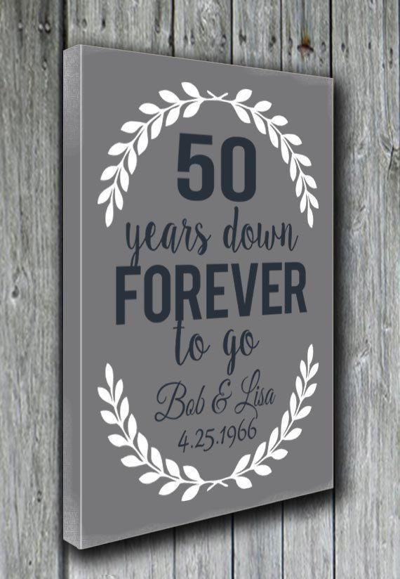 Gift Ideas For Parents 50Th Anniversary
 50th Anniversary Gift Grandparents by doudouswooddesign