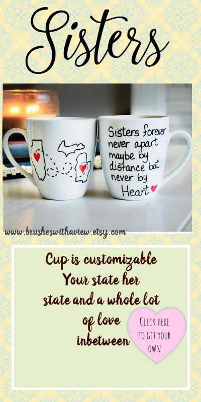 Gift Ideas For Sisters Birthday
 Sisters Gift Sisters forever never apart maybe by