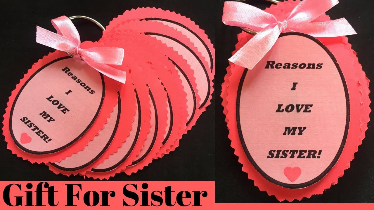 Gift Ideas For Sisters Birthday
 Gift For Sister Reasons I Love My Sister