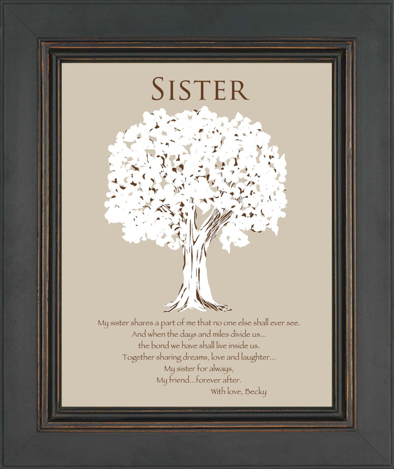 Gift Ideas For Sisters Birthday
 SISTER Gift Personalized Gift for Sister Wedding Gift for