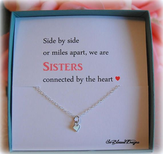 Gift Ideas For Sisters Birthday
 Sister Gift Tiny Heart Necklace Big Sister Gift for