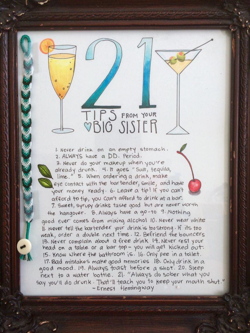 Gift Ideas For Sisters Birthday
 21st birthday homemade t for little sister