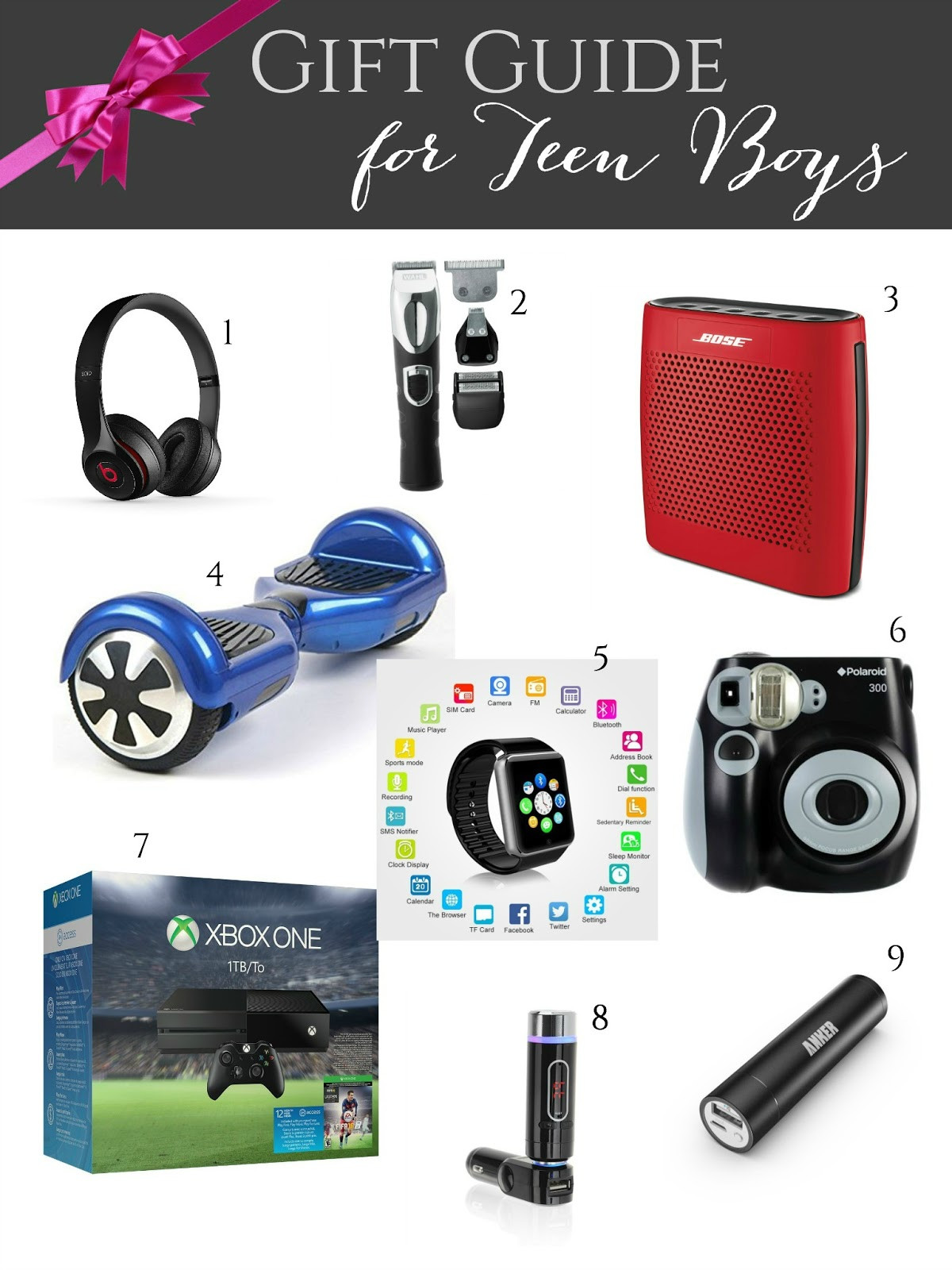 Gift Ideas For Teen Boys
 Gift Guide for Teen Boys Giveaways Galore Evolution