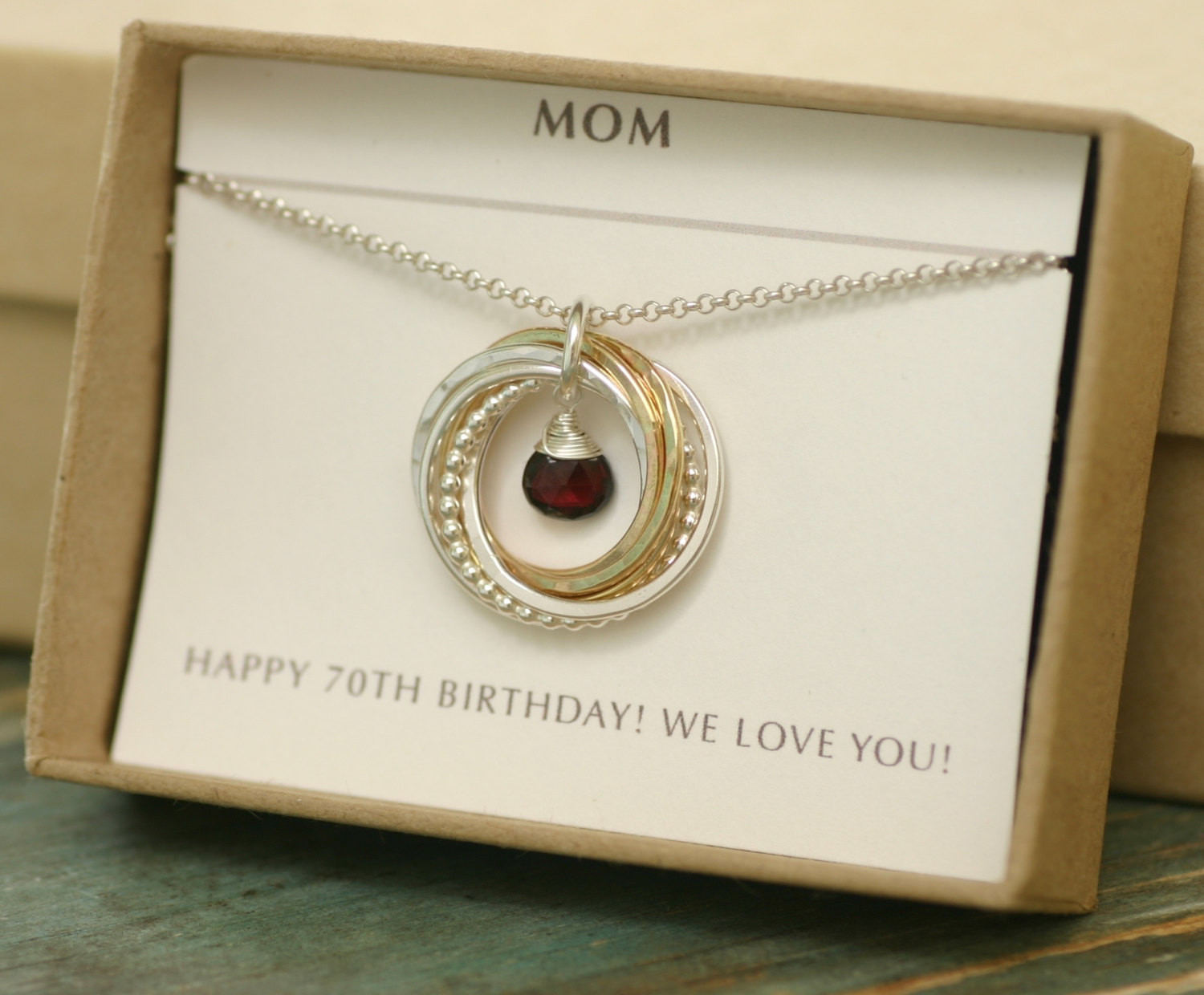 Gift Ideas For Womans 70Th Birthday
 70th birthday t for women garnet necklace by