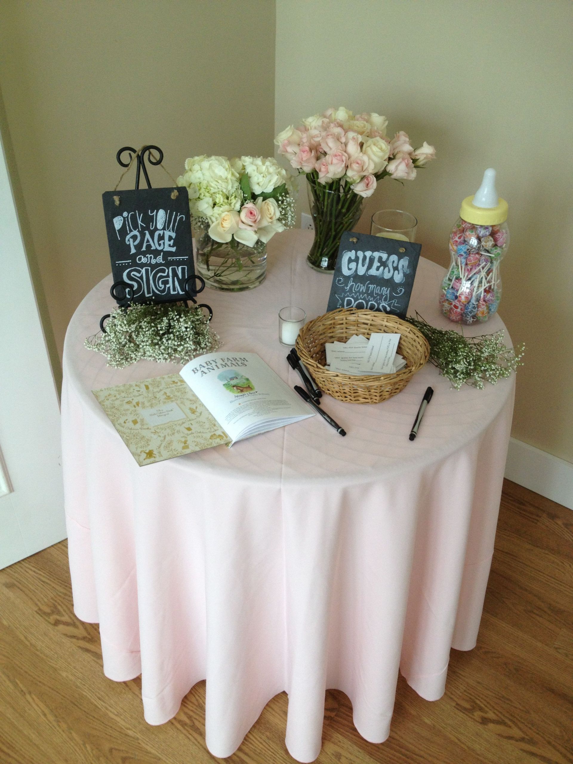 Gift Table Ideas For Baby Shower
 Entrance Table at a baby shower