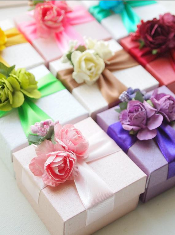 Gift Wrapping Ideas For Wedding Shower
 Items similar to Wedding Favors Bridal Shwer Favor Purple