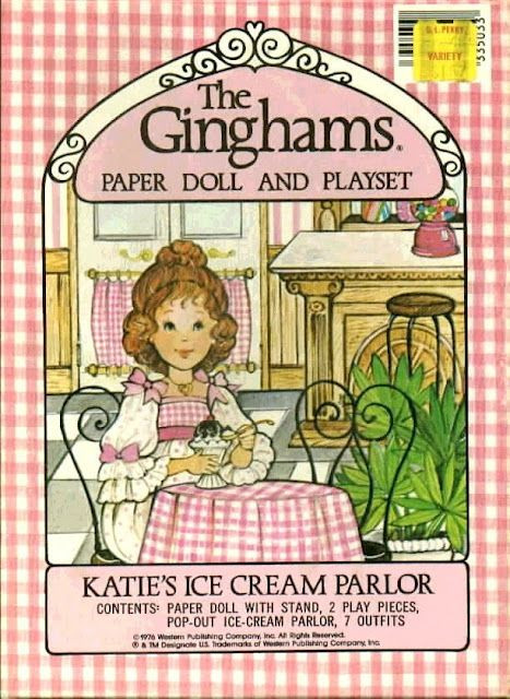 Gingham Girls Coloring Book
 The Ginghams Paper Dolls Pink Cover Katie s Ice Cream