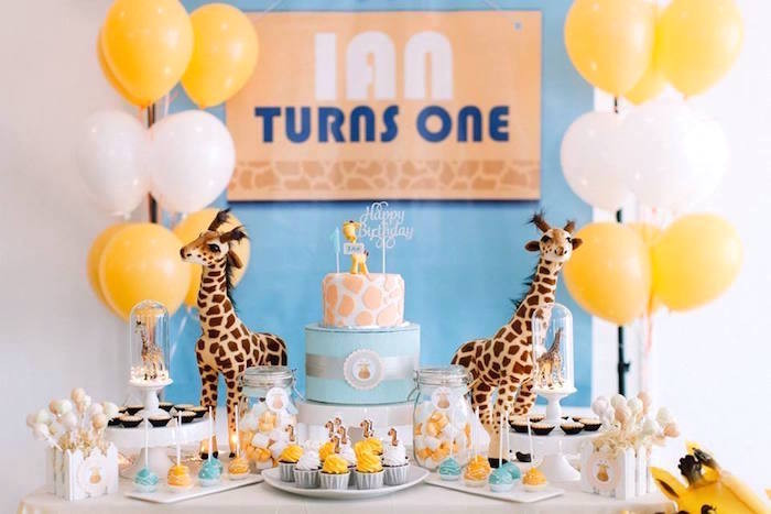 Giraffe Birthday Party
 Kara s Party Ideas Little Giraffe Birthday Party