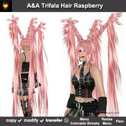 Girl Anime Hairstyles
 A&A Trifala Hair Raspberry Special Color Very long