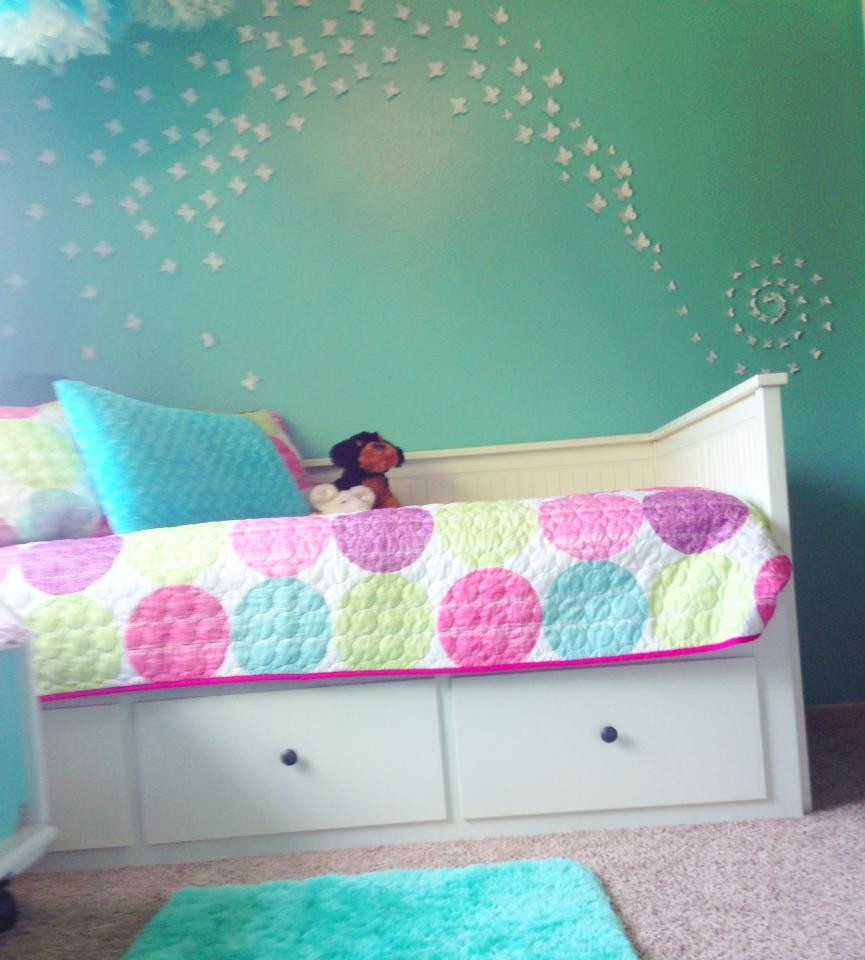 Girl Bedroom Wall Art
 Designs By Jeannine Girls Turqoise and White Butterfly Room
