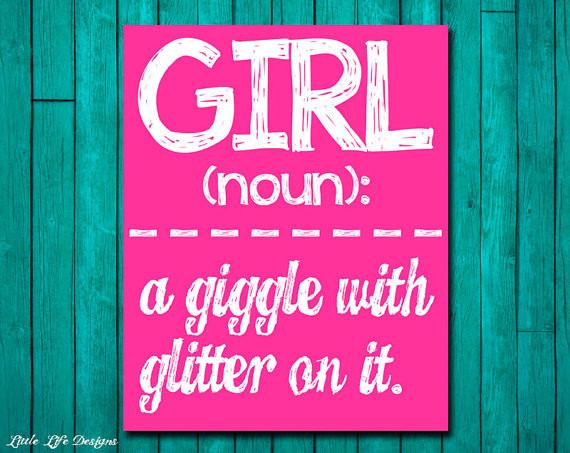 Girl Bedroom Wall Art
 Girl Wall Art Girl Room Decor GIRL a giggle with glitter