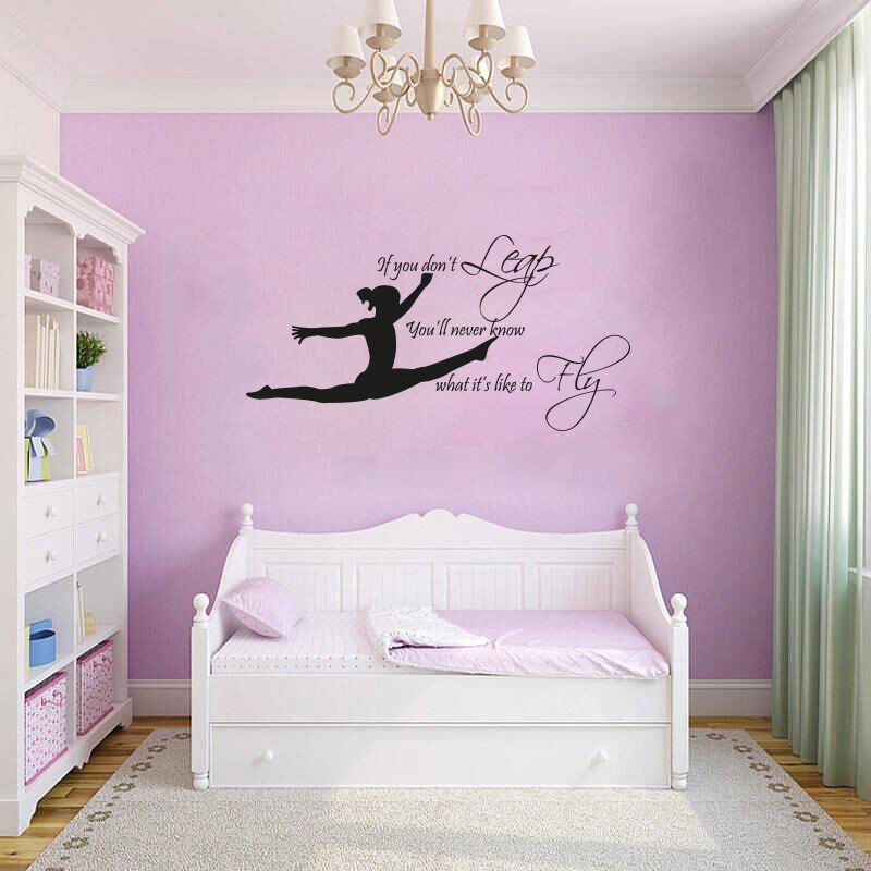 Girl Bedroom Wall Art
 GYMNAST GYMNASTIC GIRLS Bedroom Quote Vinyl Wall Art