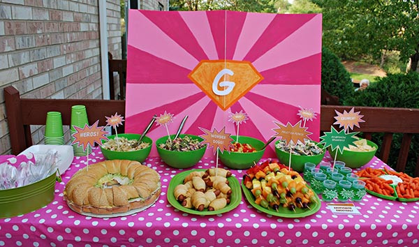 Girl Birthday Party Food Ideas
 Girls Superhero Party B Lovely Events