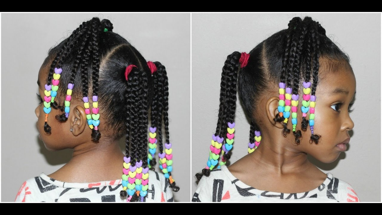 Girl Hairstyle Braids
 Kids Braided Hairstyle with Beads
