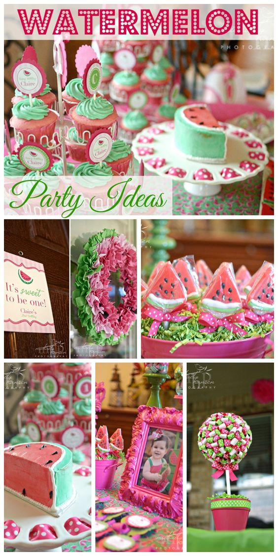 Girl Summer Birthday Party Ideas
 Watermelon 1st birthdays and Cute ideas on Pinterest