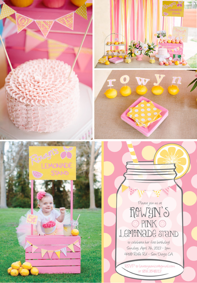 Girl Summer Birthday Party Ideas
 Kara s Party Ideas Pink Lemonade Girl Summer 1st Birthday