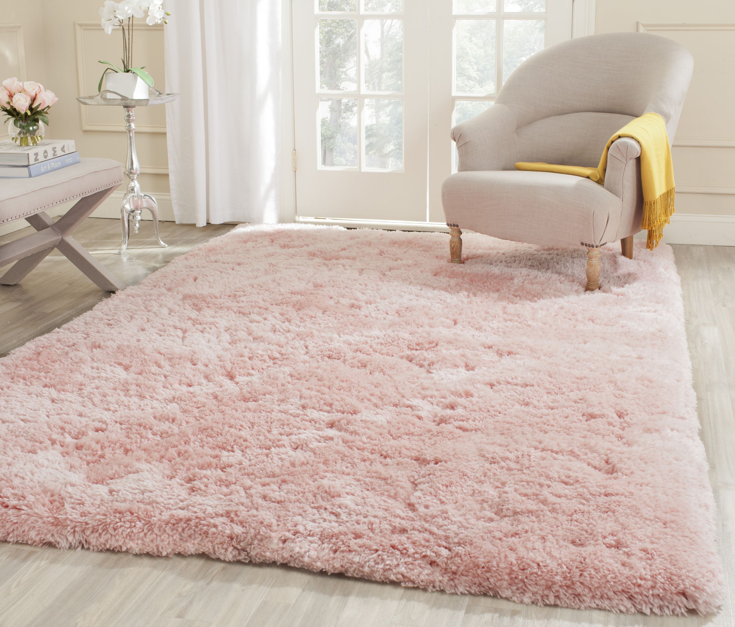 Girls Bedroom Area Rugs
 Safavieh Hand Tufted PINK Polyster Shag Area Rugs SG270P