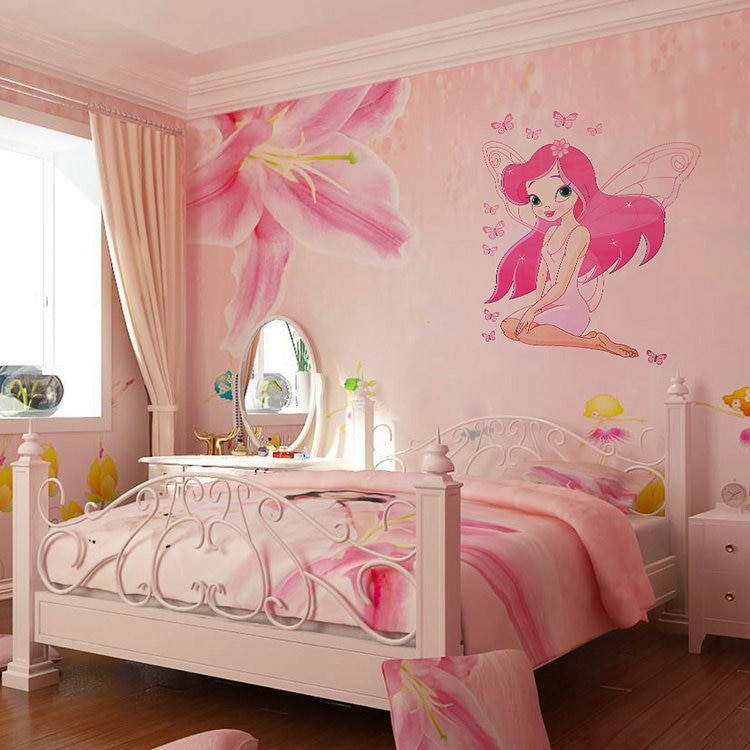 Girls Bedroom Decals
 Hot Sale Fairy Princess Butterly Decals Art Mural Wall