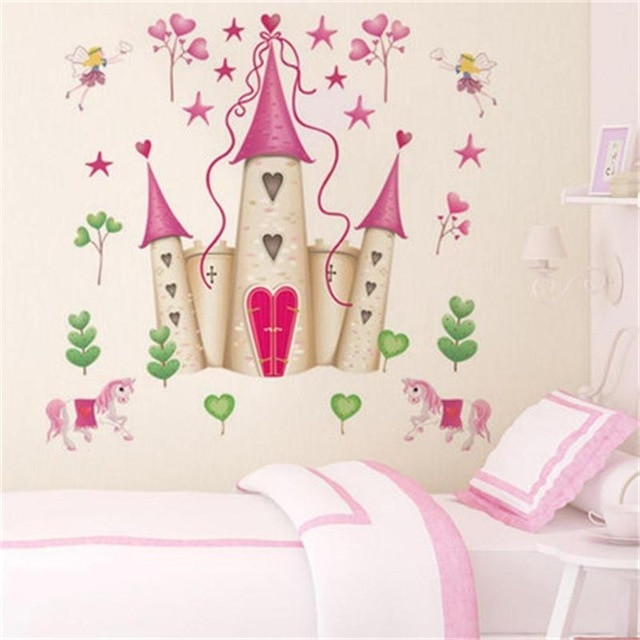 Girls Bedroom Decals
 Removable DIY Princess Castle Star Fantasy Girls Bedroom