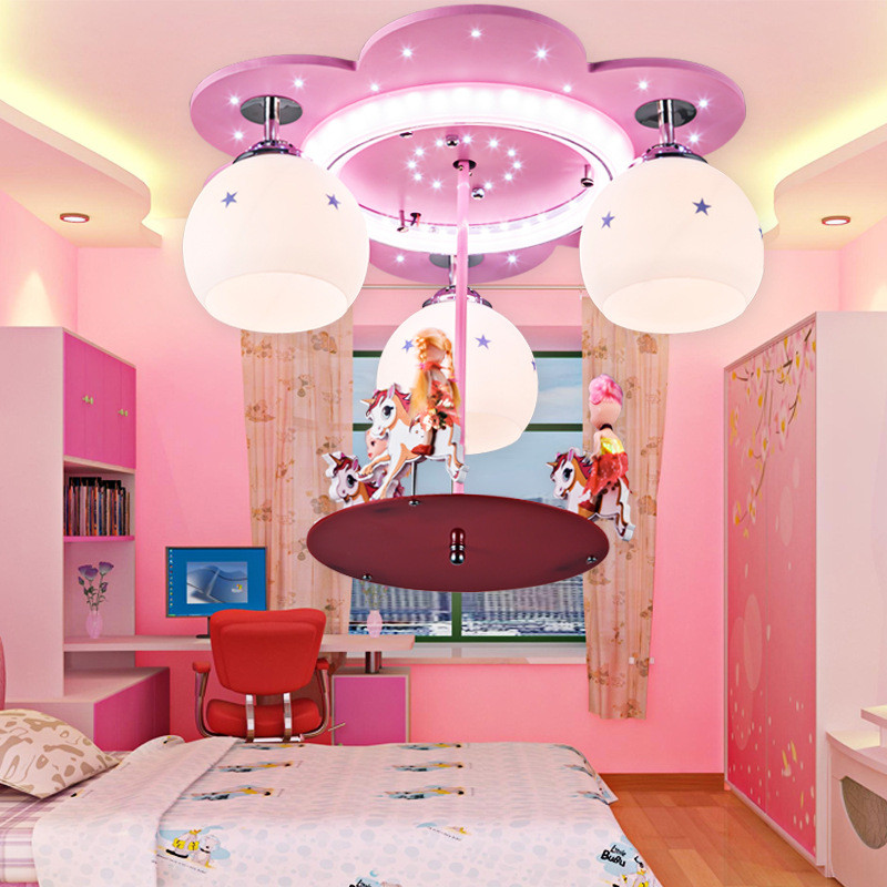 Girls Bedroom Light
 Feminine Pink Hanging Bedroom Ceiling Light Fixtures