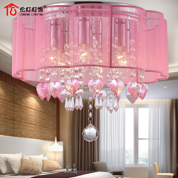 Girls Bedroom Light
 Crystal Ceiling pink warm interior lighting LED lighting