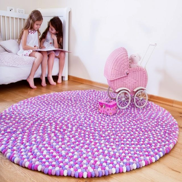 Girls Bedroom Rugs
 Handmade Round Rug Exclusive Note In The House