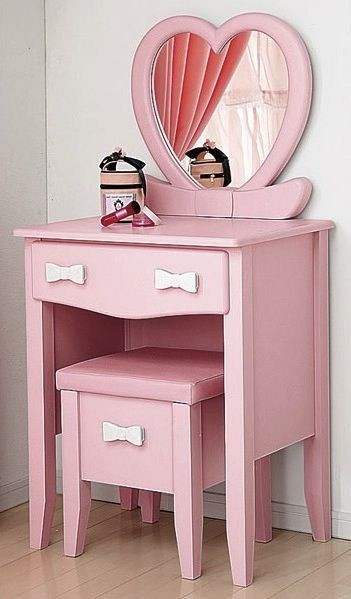 Girls Bedroom Vanities
 Super cute Just in a different color other than pink