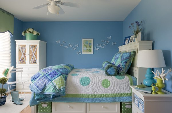 Girls Blue Bedroom
 Inspiration for Teenage girls Bedroom design Small Bedroom