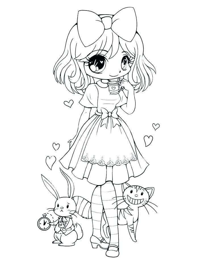 Girls Coloring Books
 Cute Chibi Coloring Pages Page Kids Printable Inside For