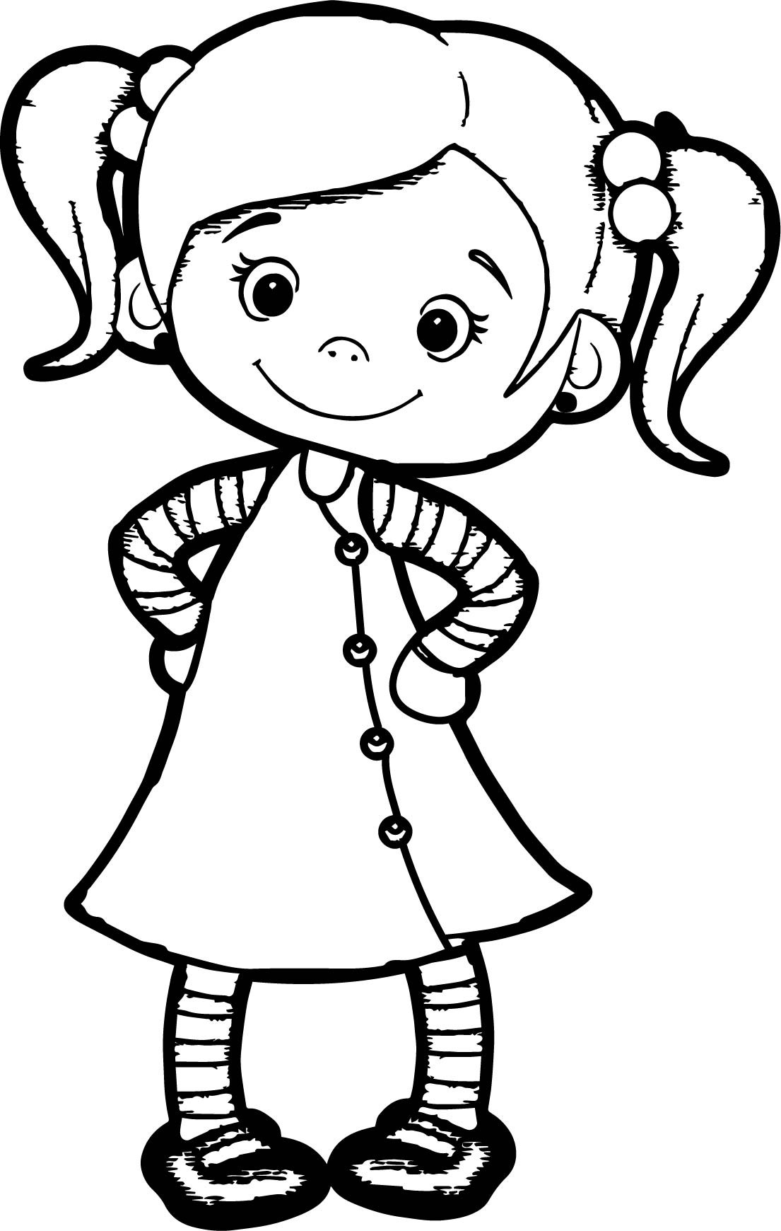 Girls Coloring Pages
 Beautiful Cute Girl Coloring Page