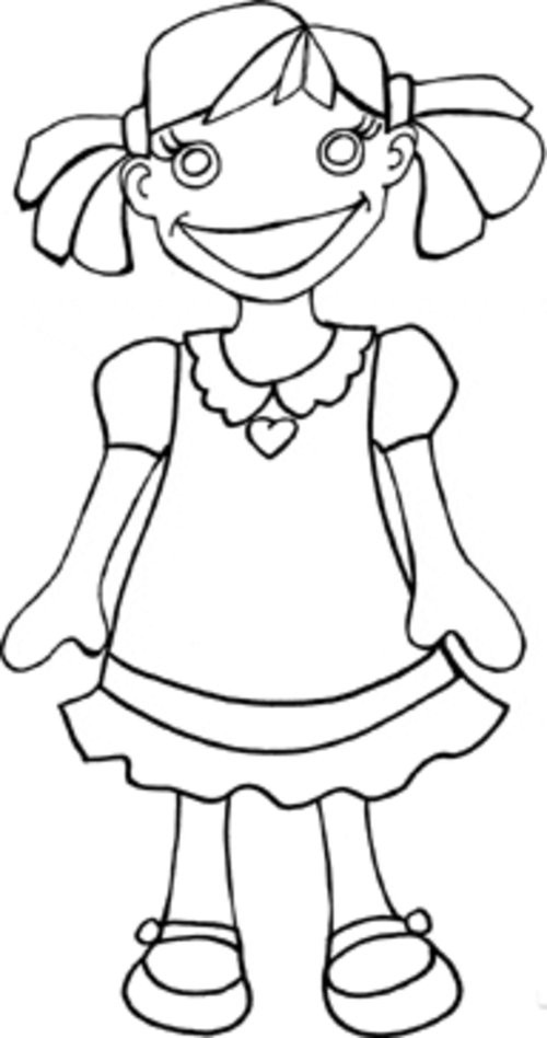 Girls Coloring Sheets
 Girl Coloring Pages For Kids Disney Coloring Pages