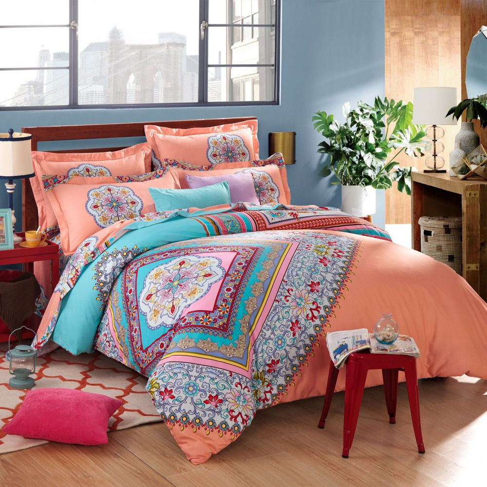 Girls Queen Bedroom Set
 Beautiful Bohemian forter with Luxury Colors for
