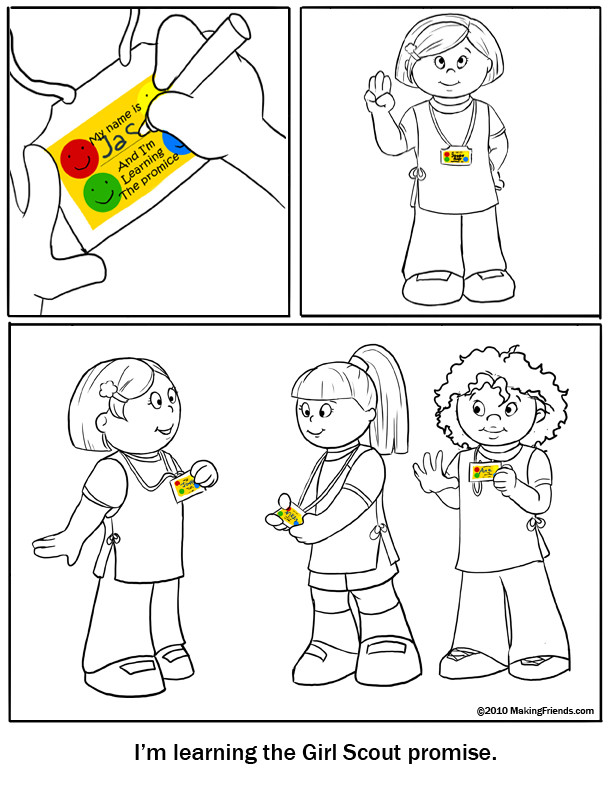 Girls Scout Promise Coloring Pages
 Coloring Page