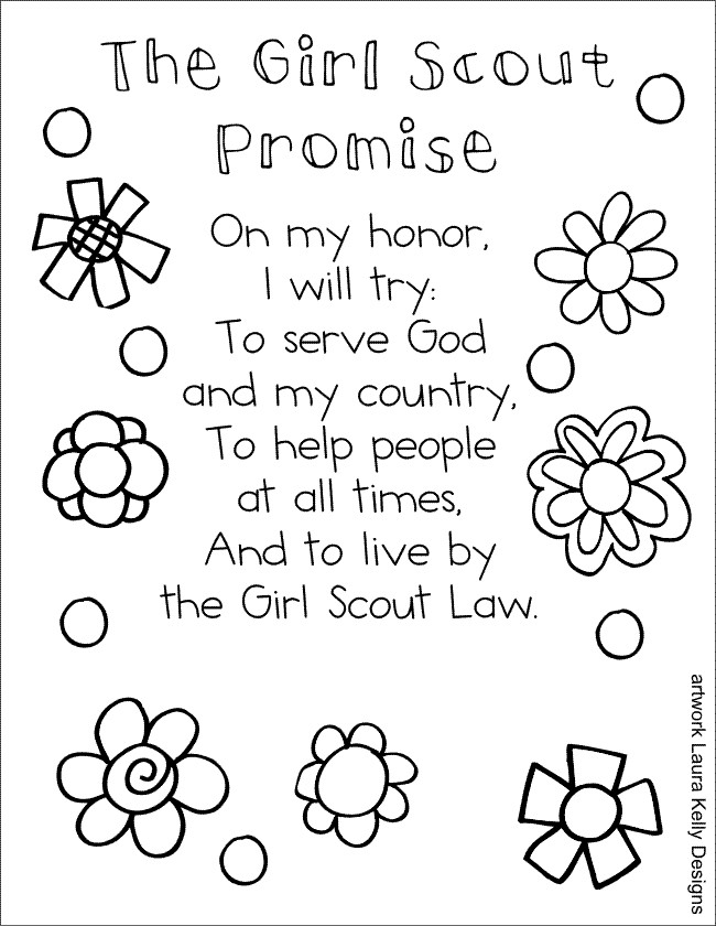 Girls Scout Promise Coloring Pages
 Blog