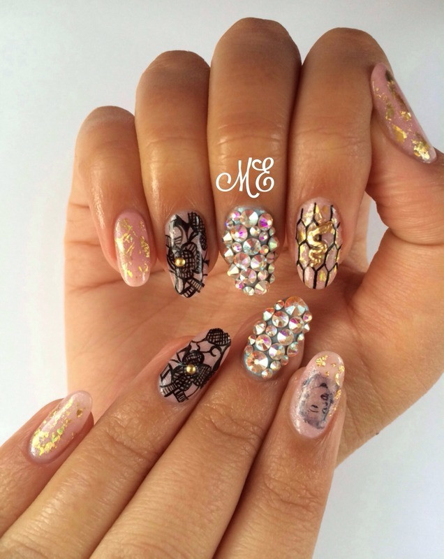 Glamour Nail Designs
 Delicate Glamour nail art by Miriam Nailpolis Museum of