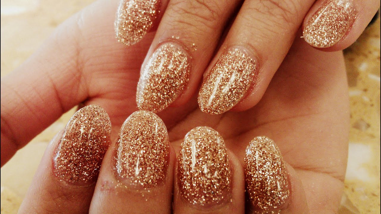 Glitter Acrylic Nails
 GOLD GLITTER ACRYLIC NAIL DESIGNS HOW TO