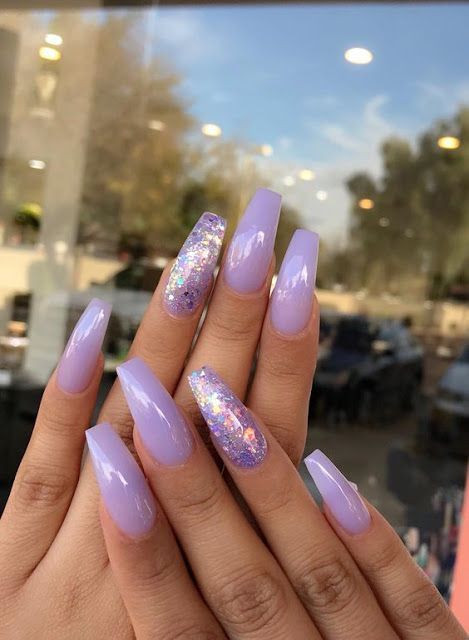 Glitter Acrylic Nails Tumblr
 Lavender Glitter Acrylic Nails s and