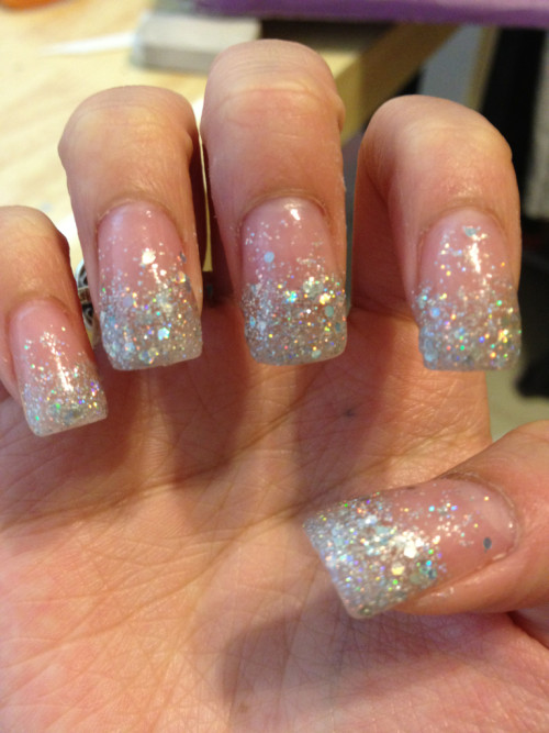 Glitter Acrylic Nails Tumblr
 prom nails on Tumblr