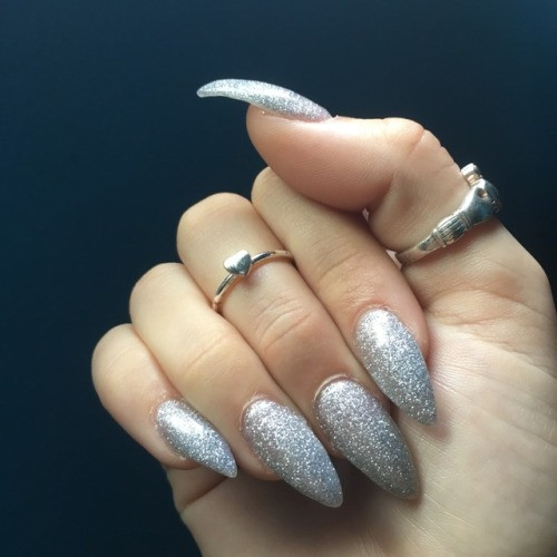 Glitter Acrylic Nails Tumblr
 silver glitter acrylic nails