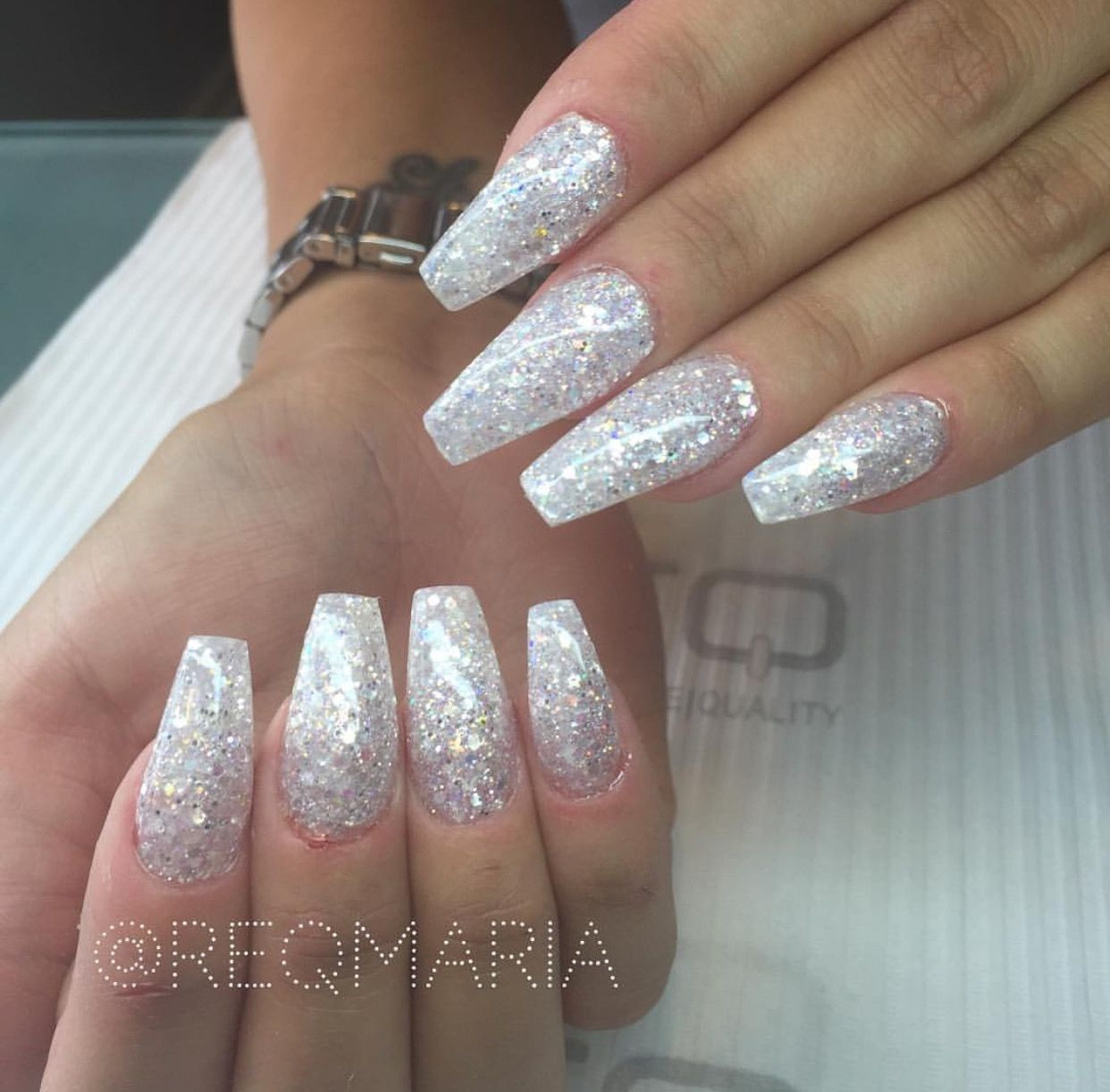 Glitter Coffin Nails
 Pin on Nail Party in 2019