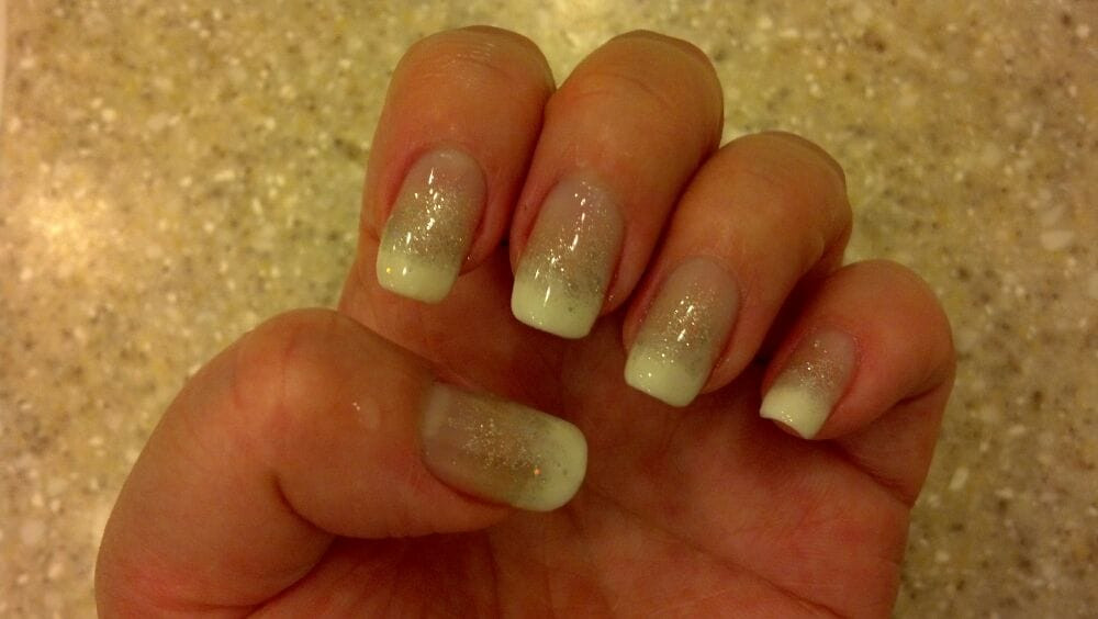 Glitter Fade Gel Nails
 French with glitter fade gel manicure Yelp