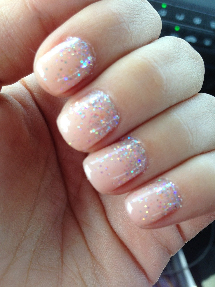 Glitter Gel Nails Pictures
 My Wedding nails opi gel color passion sprinkled with
