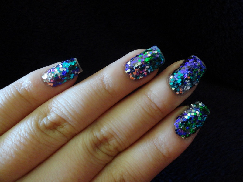 Glitter Gel Nails Pictures
 Glitter Gel Nails Without UV Lights
